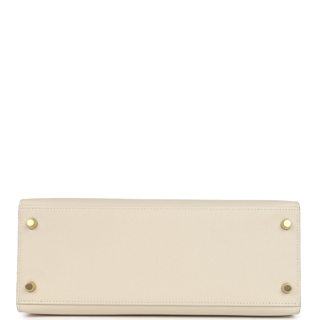 Hermes Kelly Sellier 28 Craie Epsom Gold Hardware