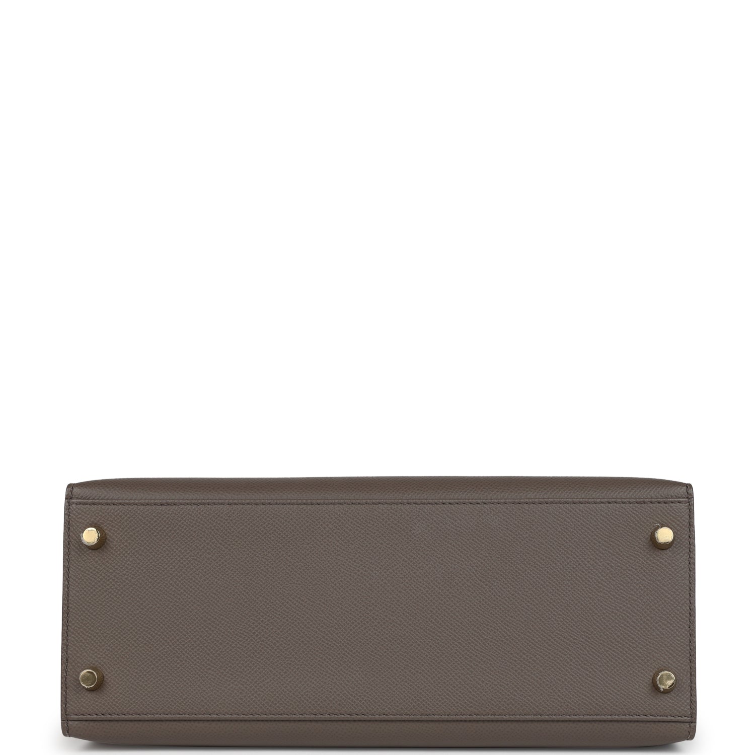 Pre-owned Hermes Kelly Sellier 28 Etain Epsom Gold Hardware