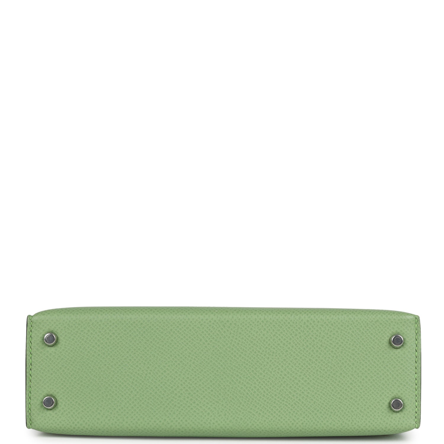 Hermes Kelly Sellier 20 Vert Criquet Epsom Palladium Hardware