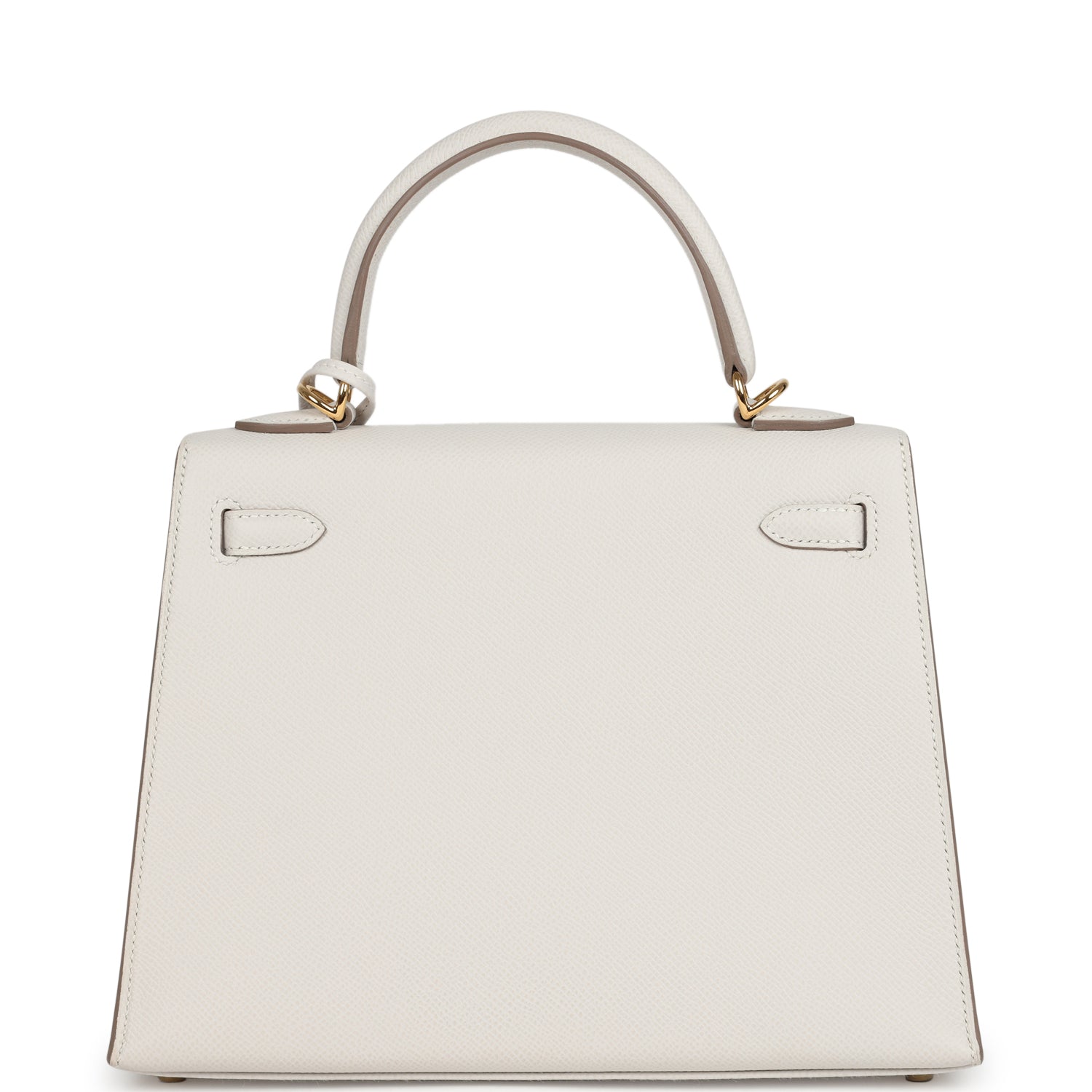 Hermes Kelly Sellier 25 Gris Pale Epsom Gold Hardware