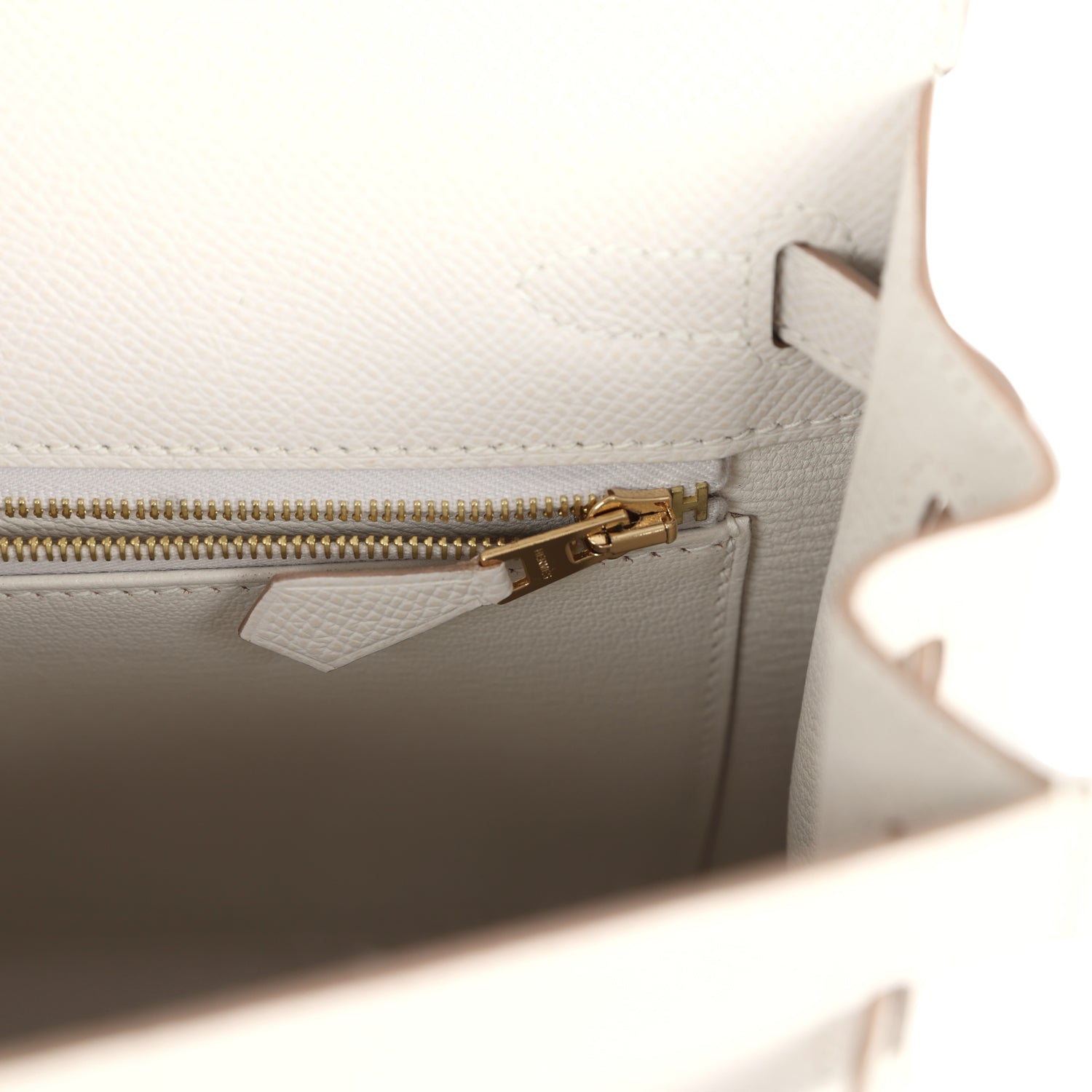 Hermes Kelly Sellier 25 Gris Pale Epsom Gold Hardware