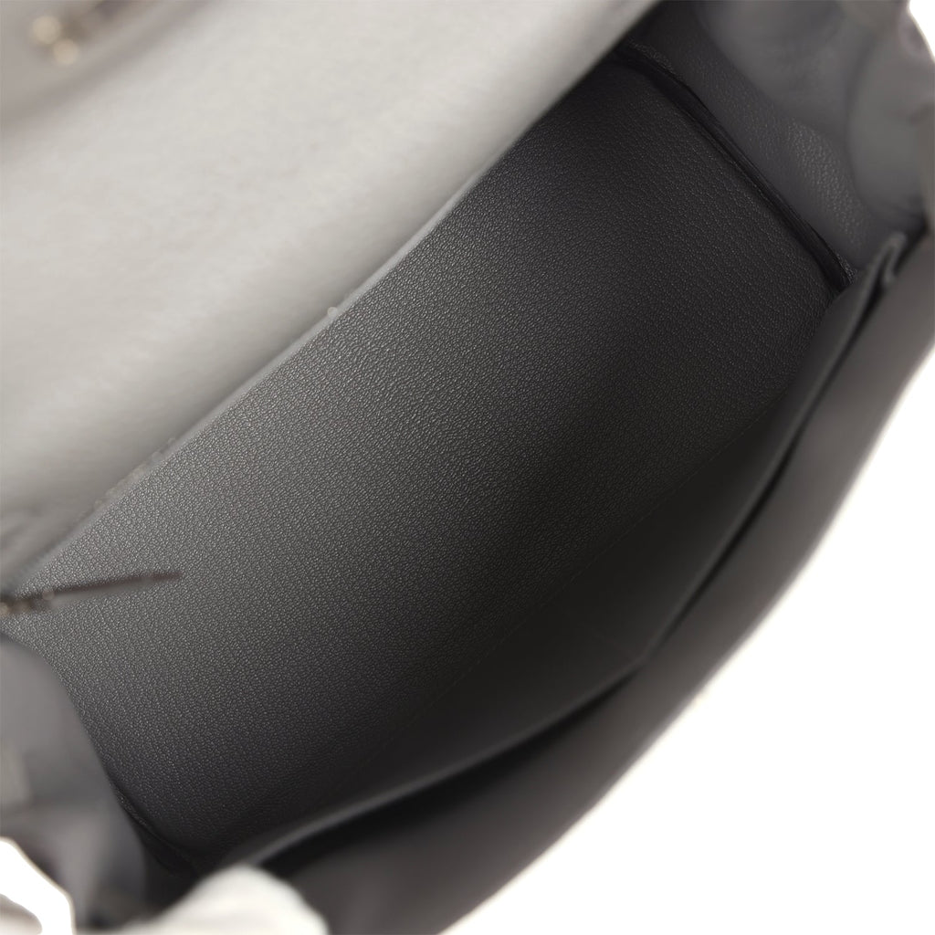 Hermes Kelly Retourne 28 Gris Meyer Clemence Palladium Hardware