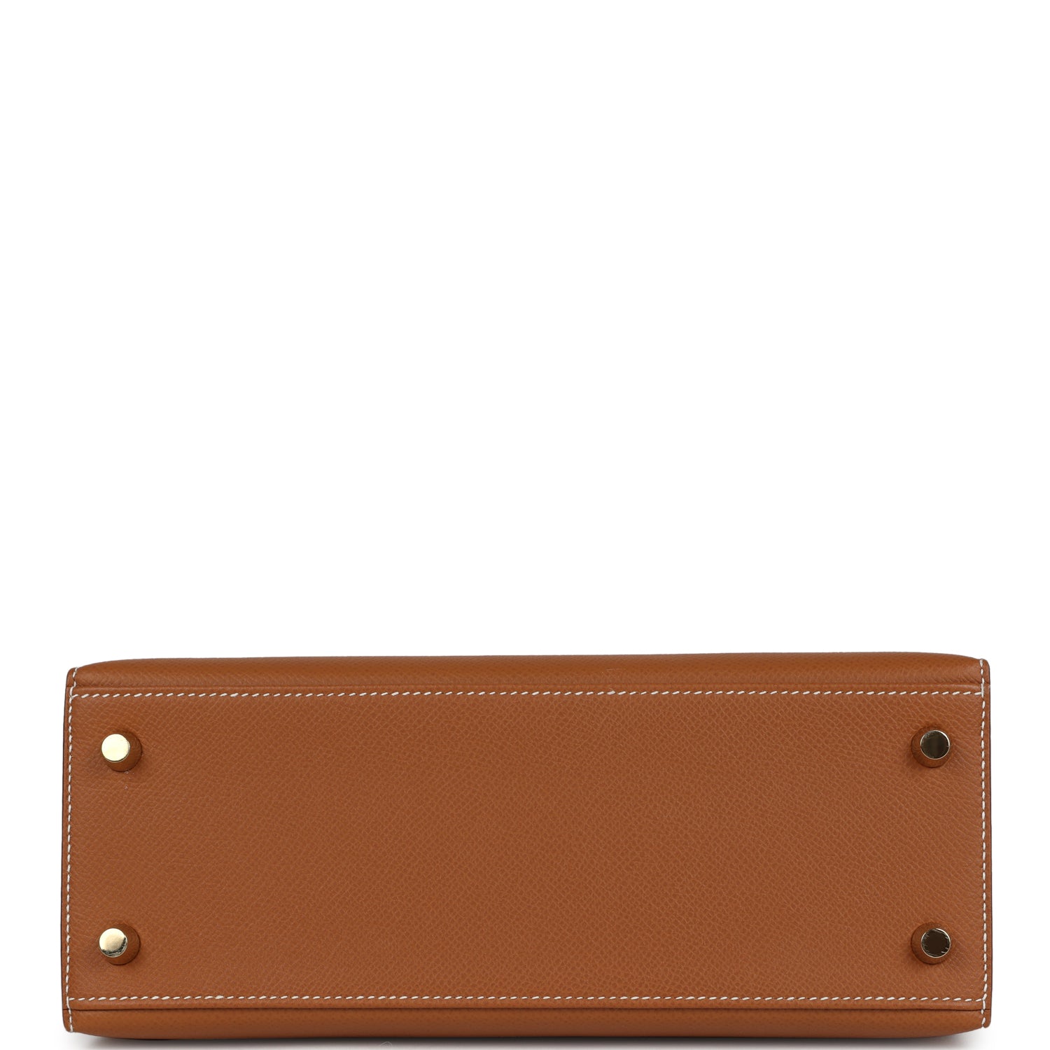 Pre-owned Hermes Kelly Sellier 25 Gold Epsom Gold Hardware