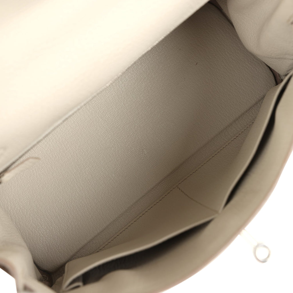 New Hermes Kelly Retourne 28 Beton Clemence Palladium Hardware