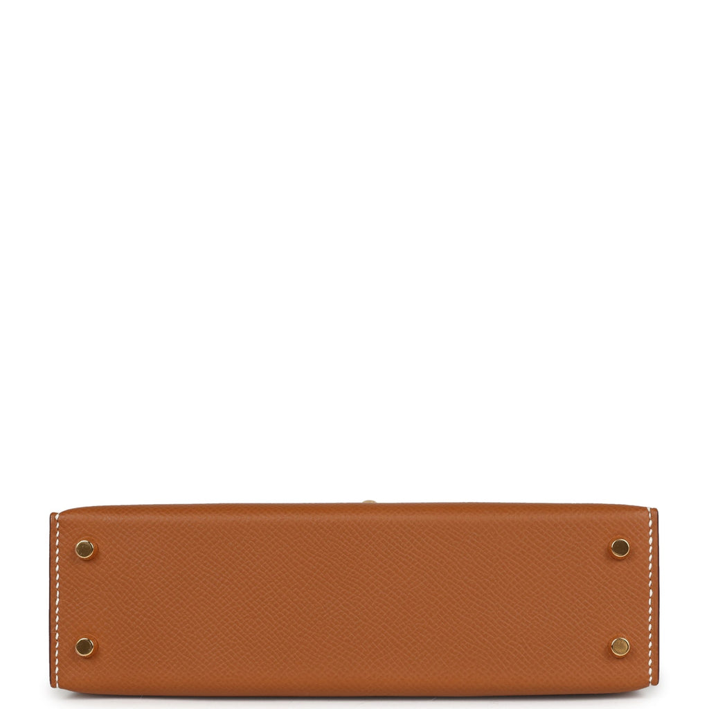 Hermes Kelly Sellier 20 Gold Epsom Gold Hardware