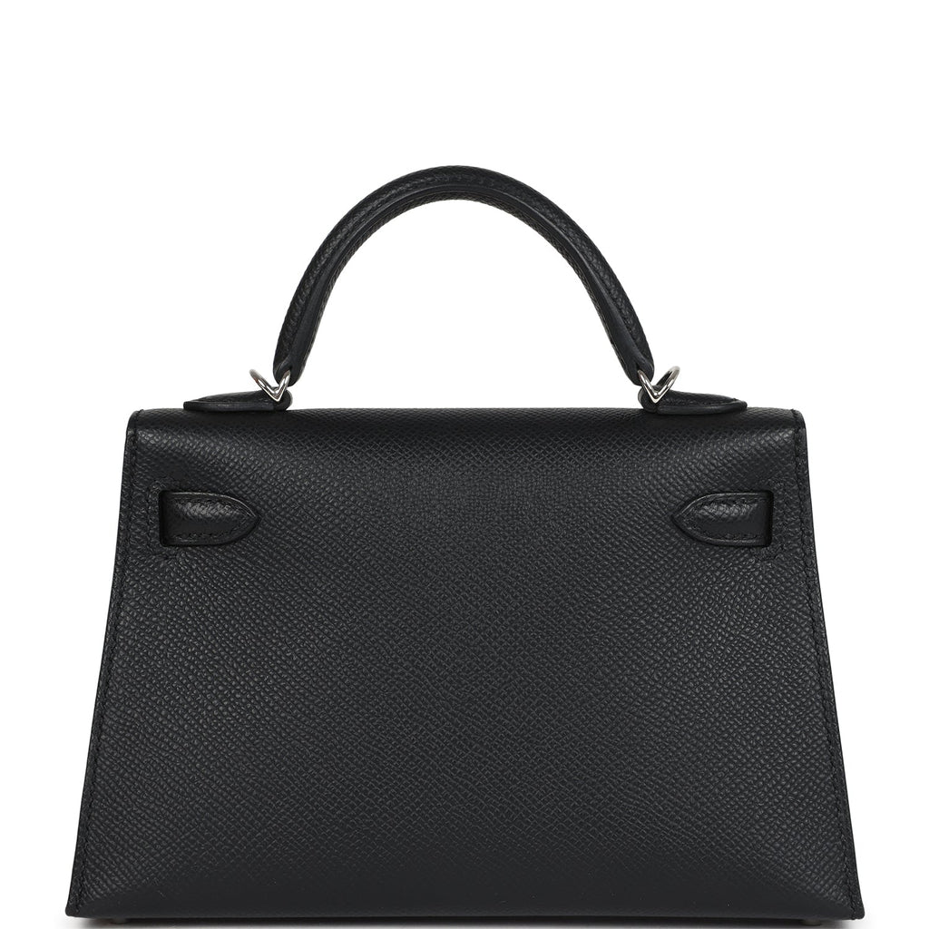 Hermes Kelly Sellier 20 Black Epsom Palladium Hardware