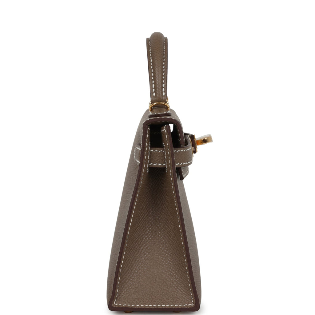 Hermes Kelly Sellier 20 Etoupe Epsom Gold Hardware