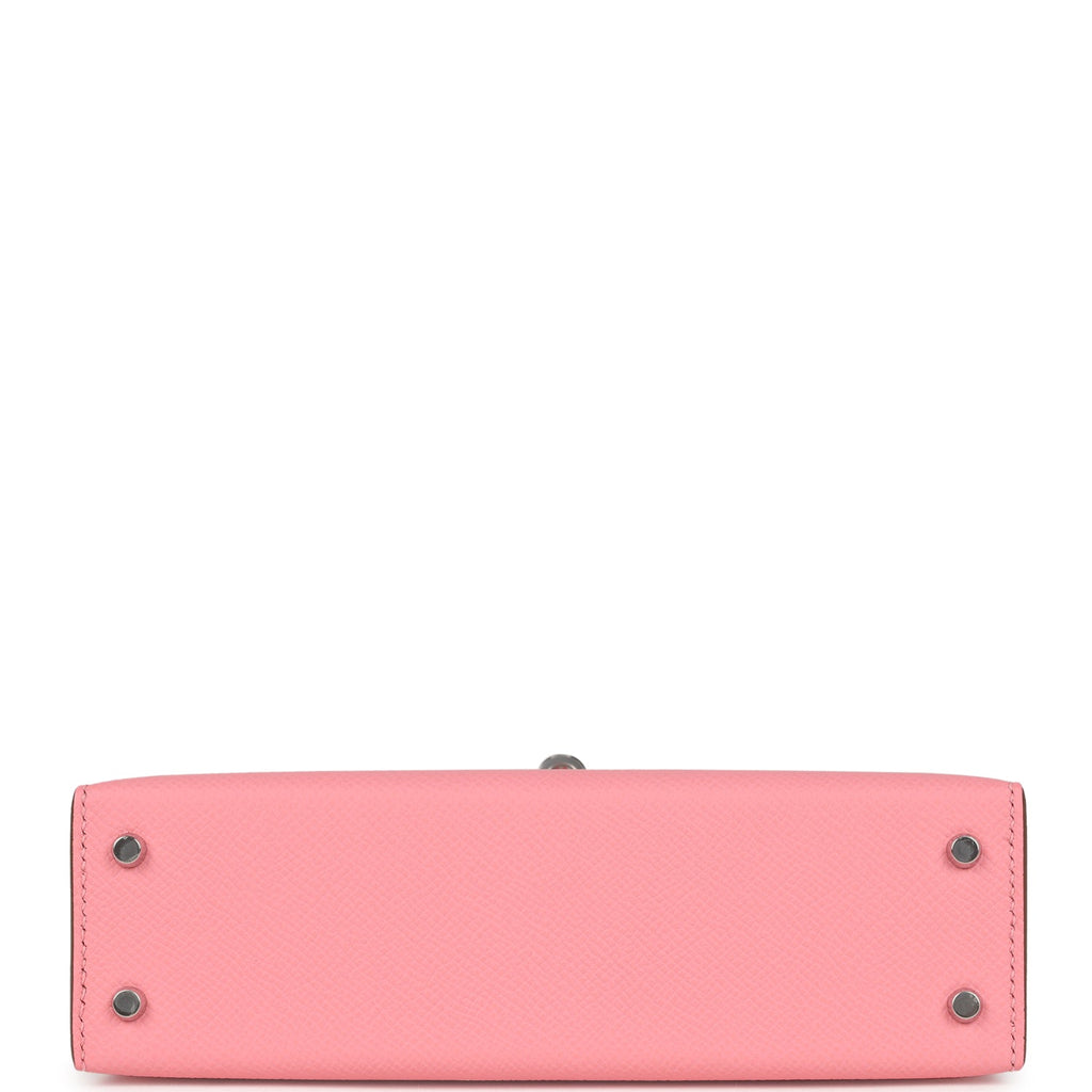 Hermes Kelly Sellier 20 Rose Confetti Epsom Palladium Hardware