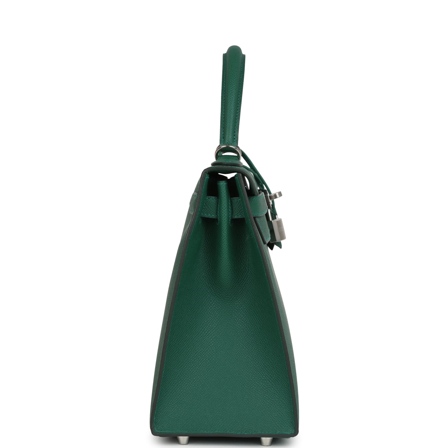 Hermes Kelly Sellier 28 Vert Moyen Epsom Palladium Hardware