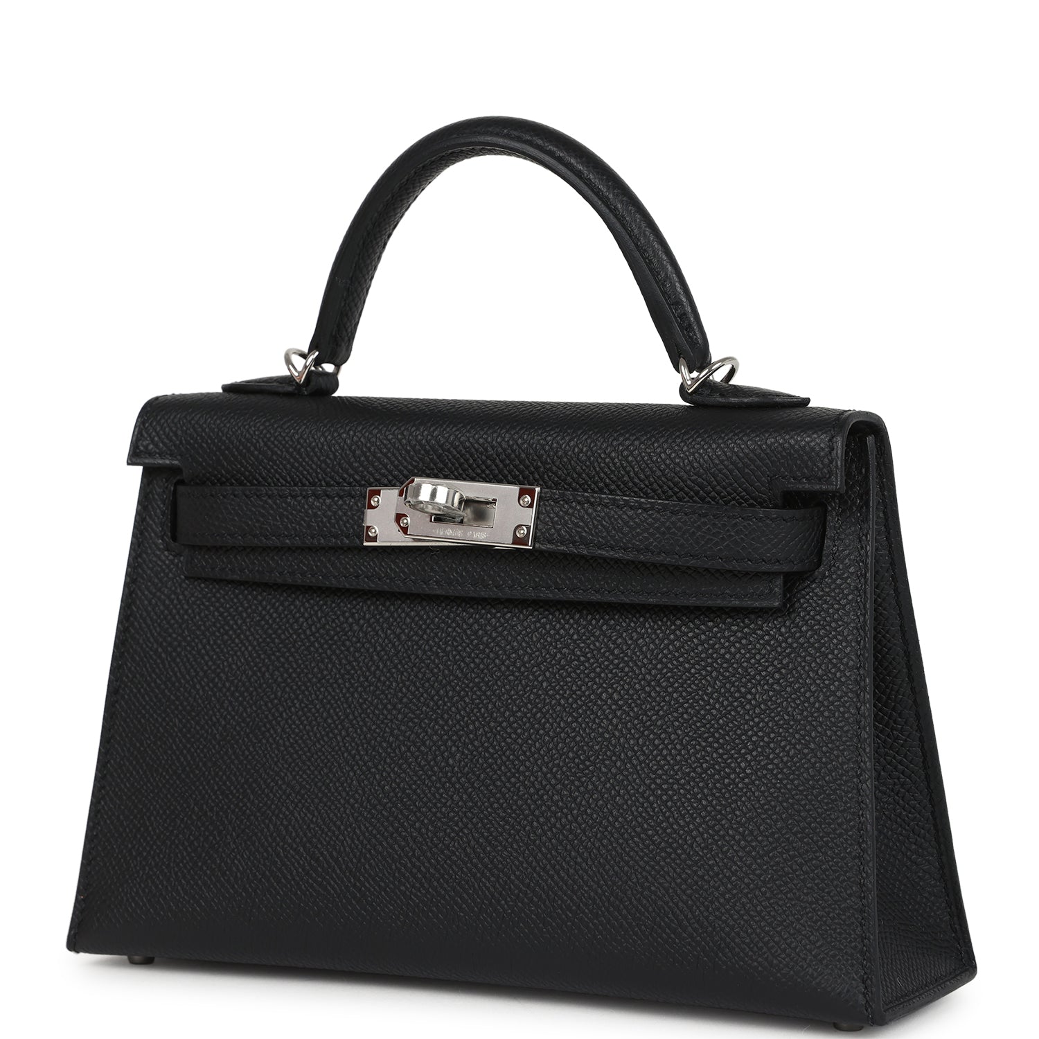 Hermes Kelly Sellier 20 Black Epsom Palladium Hardware