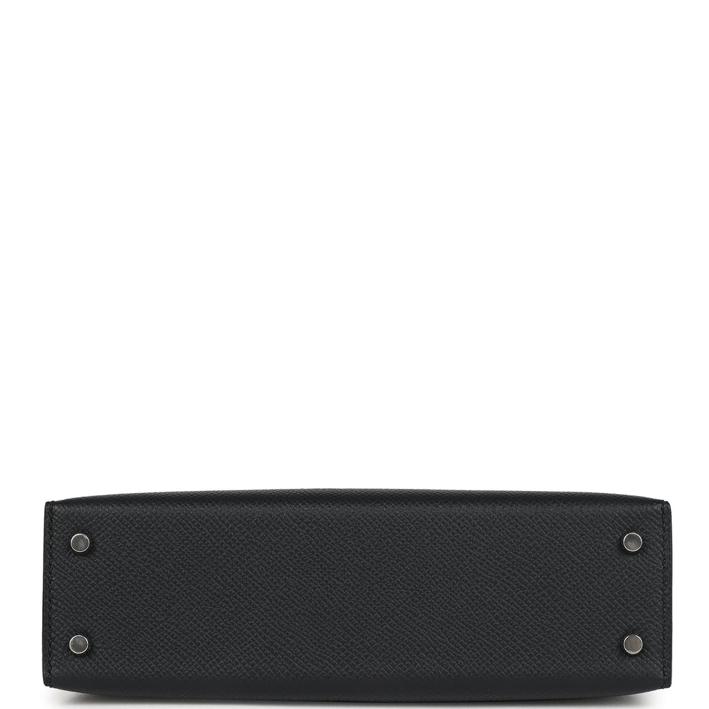 Hermes Kelly Sellier 20 Black Epsom Palladium Hardware