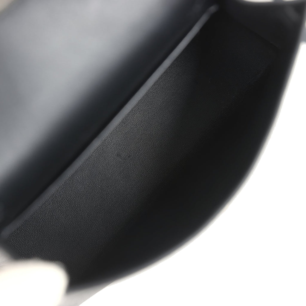 Hermes Kelly Sellier 20 Black Epsom Palladium Hardware