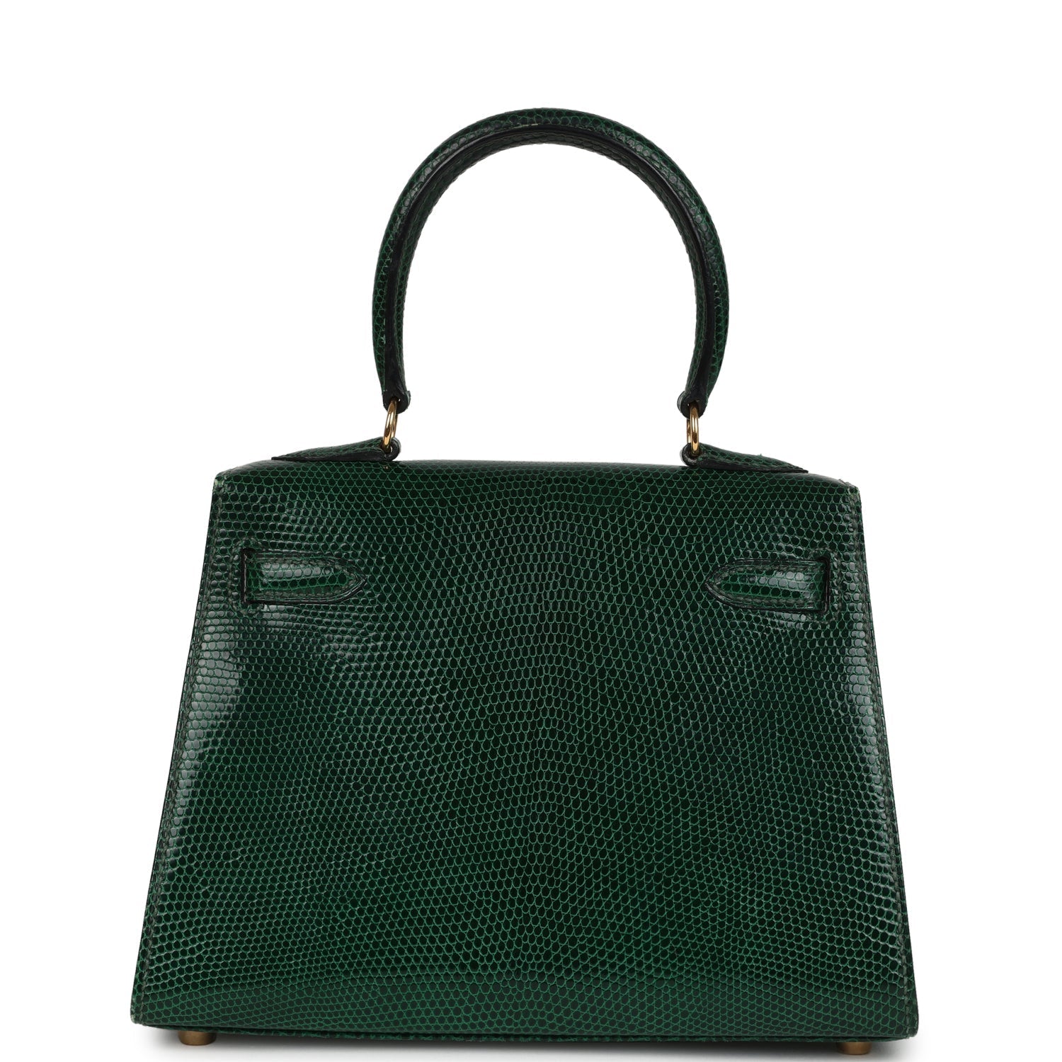 New Hermes Kelly Sellier 20 Vert Fonce Varanus Salvator Lizard Gold Hardware
