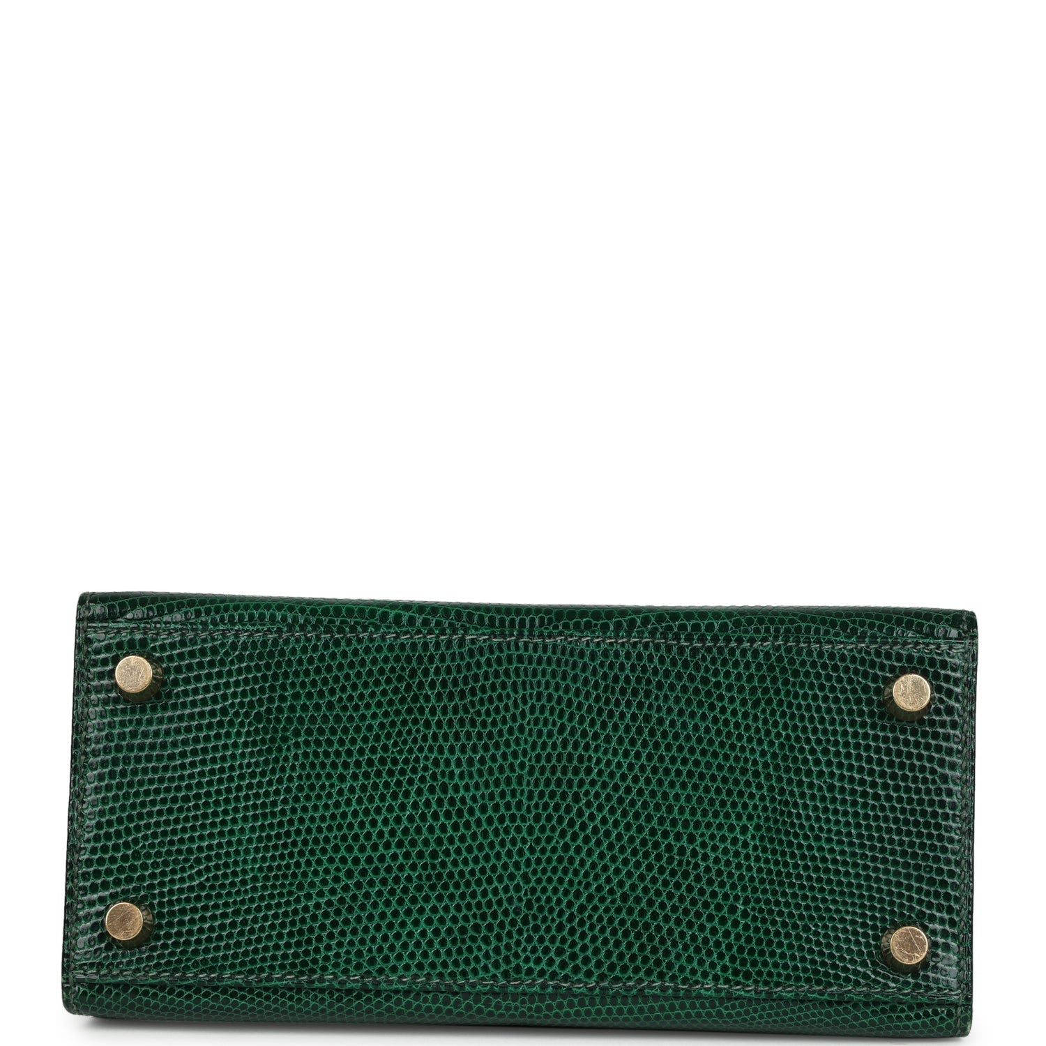 New Hermes Kelly Sellier 20 Vert Fonce Varanus Salvator Lizard Gold Hardware