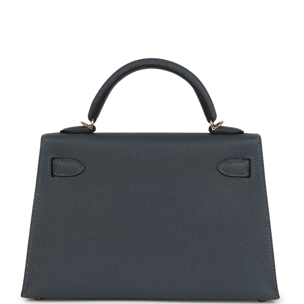 Hermes Kelly Sellier 20 Gris Misty Epsom Permabrass Hardware