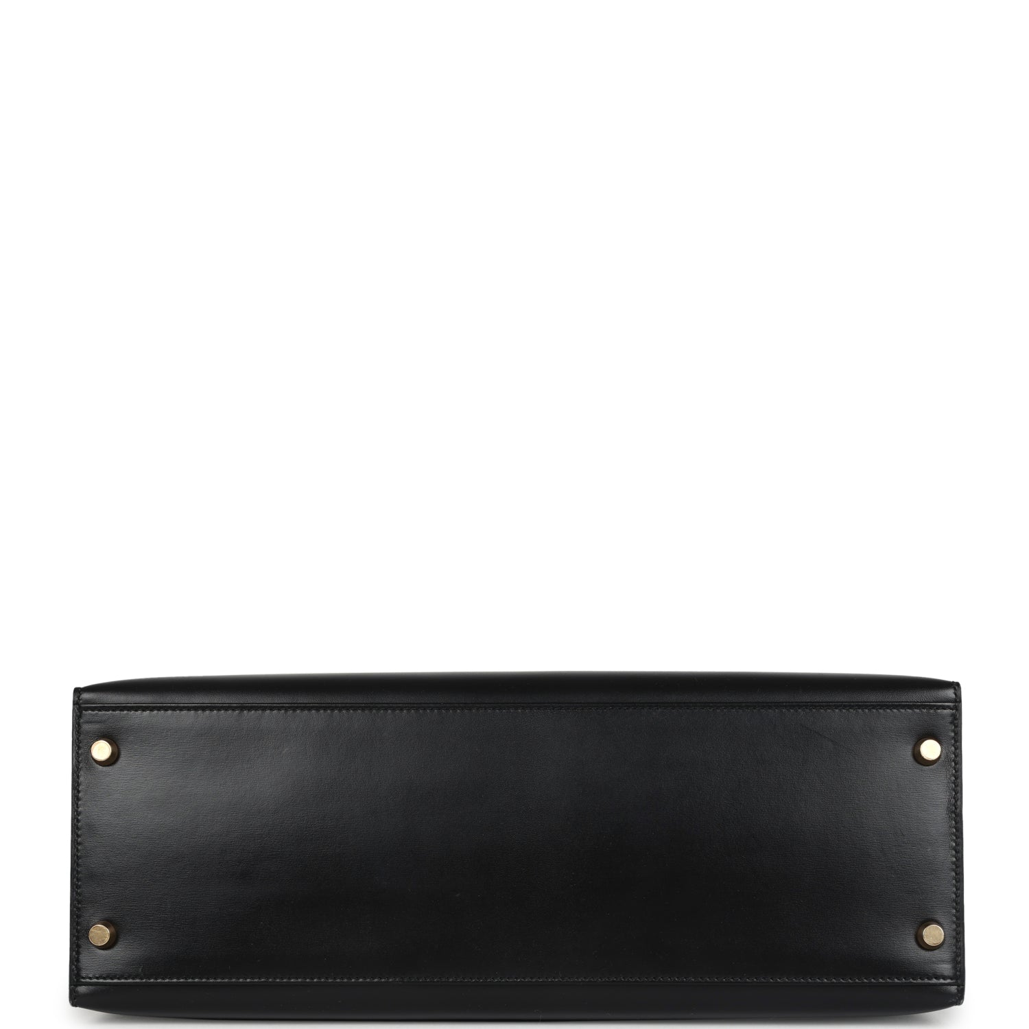 New Hermes Kelly Sellier 35 Black Box Gold Hardware