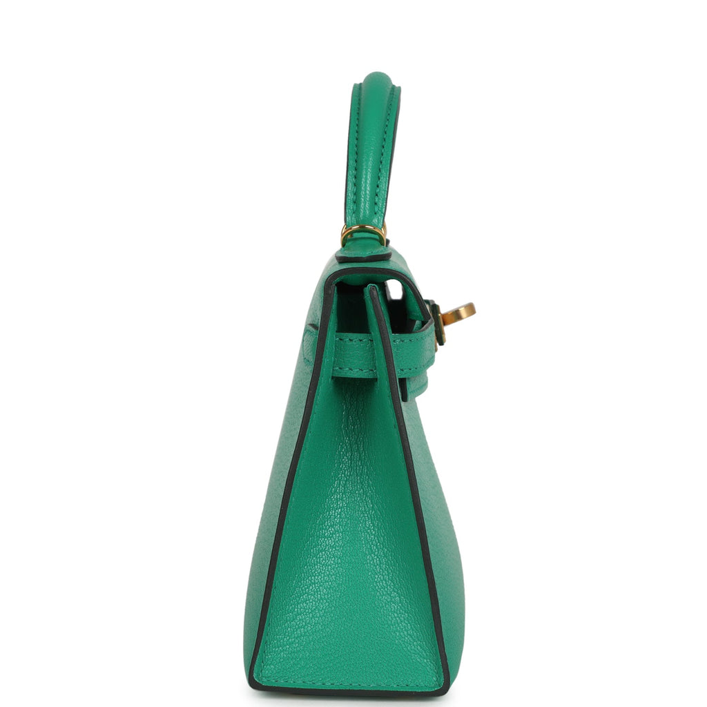 Hermes Kelly Sellier 20 Menthe Chevre Chamkila Gold Hardware