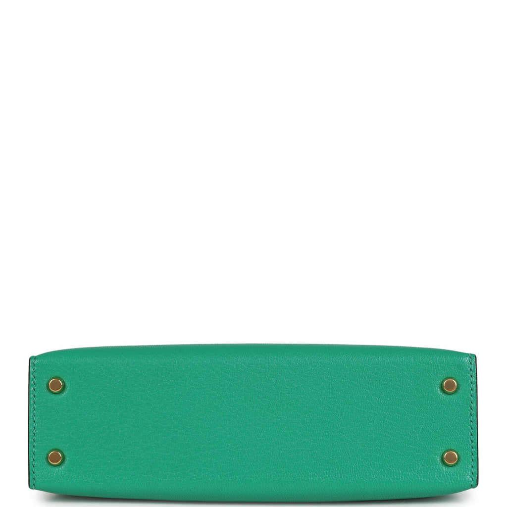 Hermes Kelly Sellier 20 Menthe Chevre Chamkila Gold Hardware