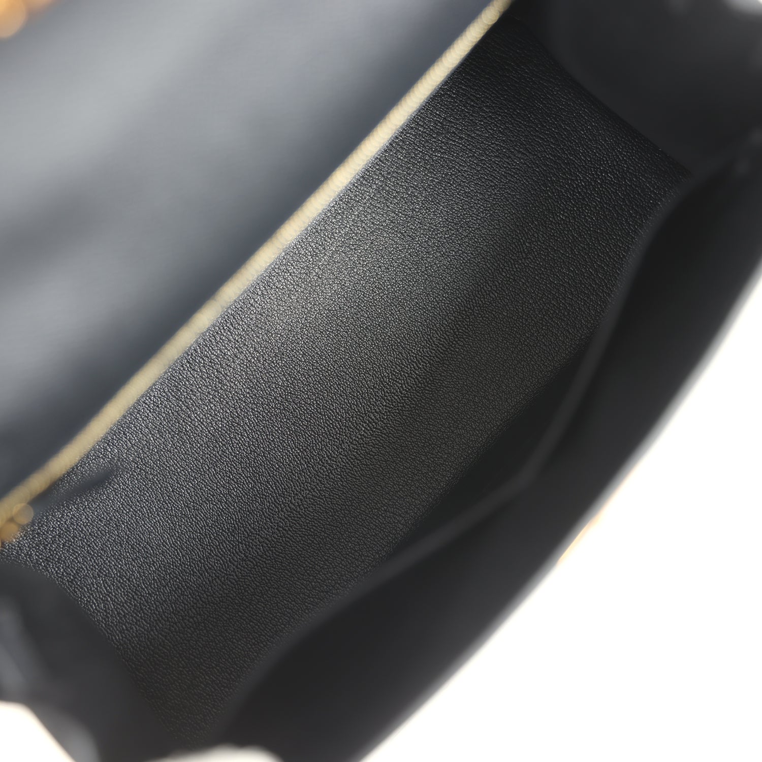 Hermes Kelly Sellier 28 Black Epsom Gold Hardware