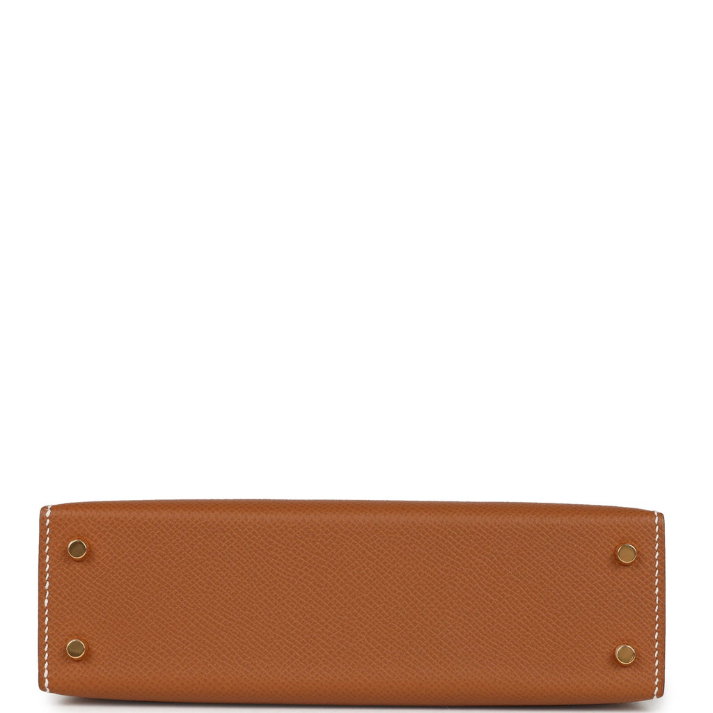 Hermes Kelly Sellier 20 Gold Epsom Gold Hardware