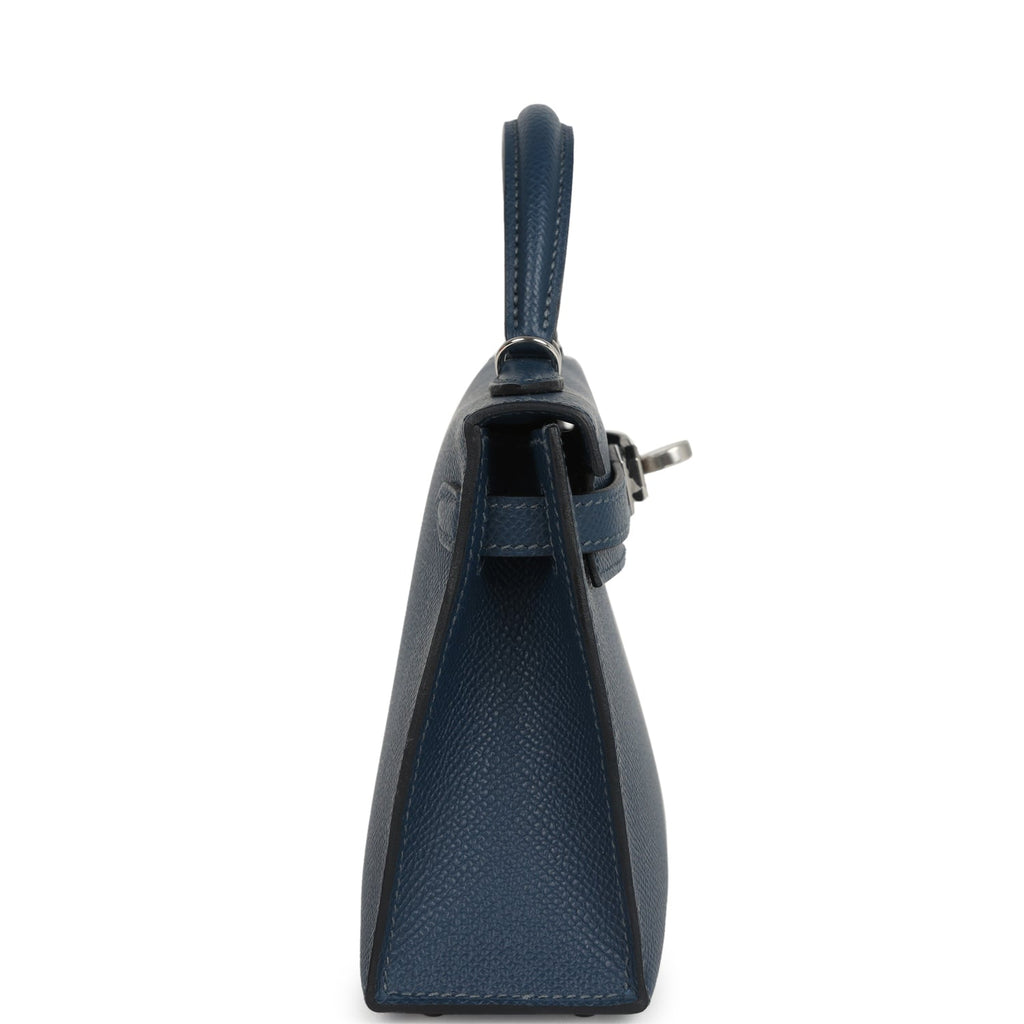 Hermes Kelly Sellier 20 Bleu de Prusse Epsom Palladium Hardware