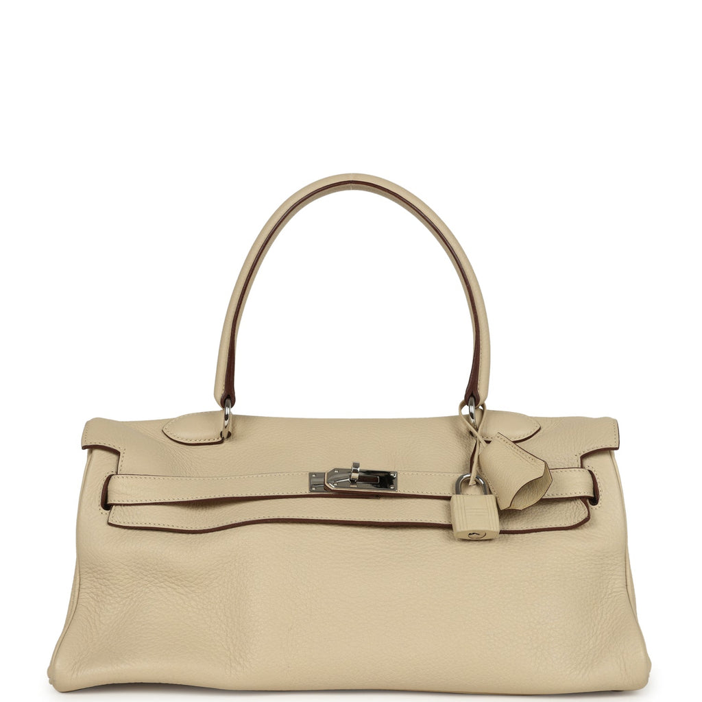 New Hermes Shoulder Kelly 42 JPG Parchemin Clemence Palladium Hardware