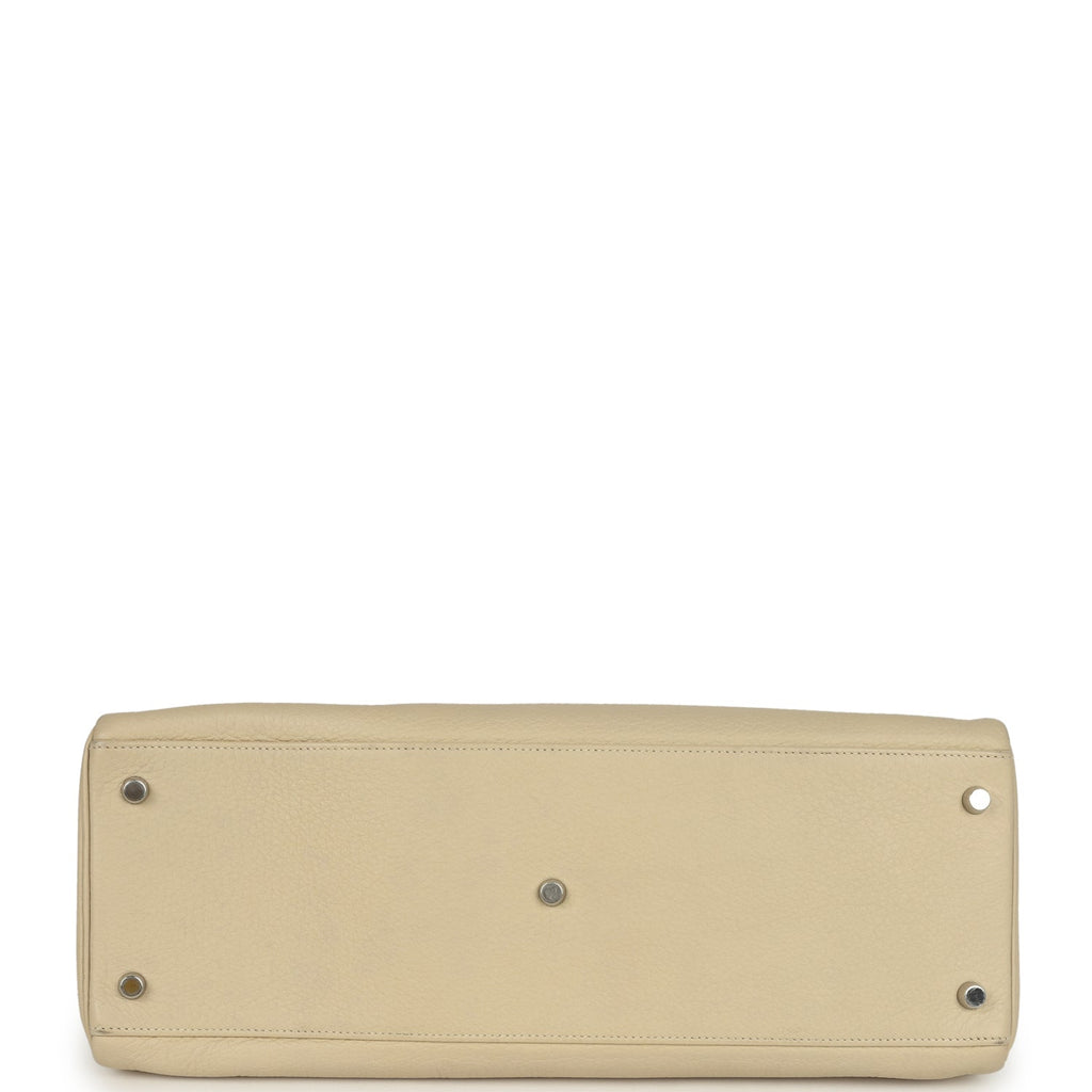 New Hermes Shoulder Kelly 42 JPG Parchemin Clemence Palladium Hardware