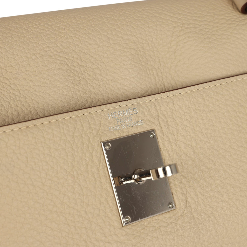 New Hermes Shoulder Kelly 42 JPG Parchemin Clemence Palladium Hardware