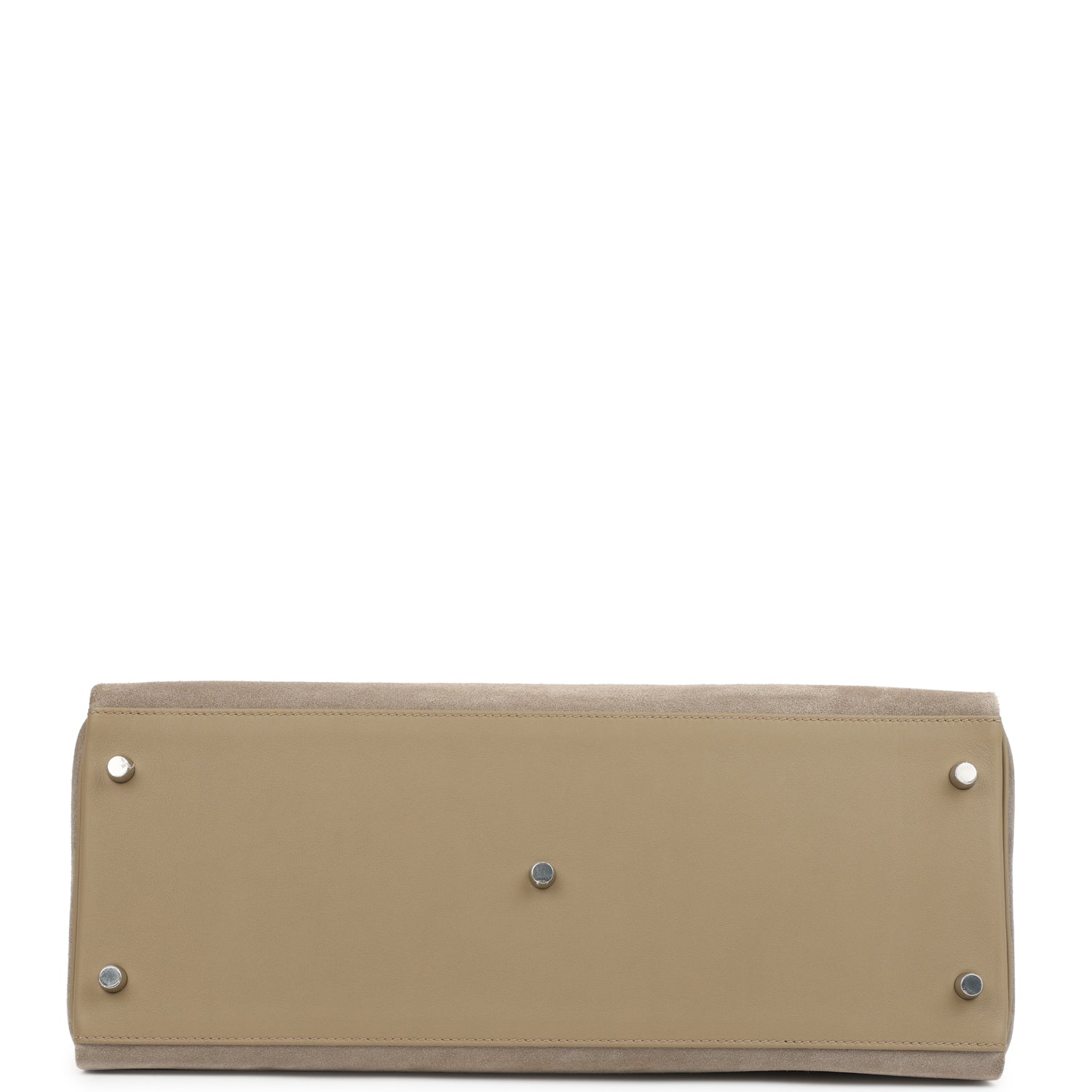 Hermes Kelly 42 Maxi Gris Caillou Grizzly and Beige Marfa Swift Palladium Hardware