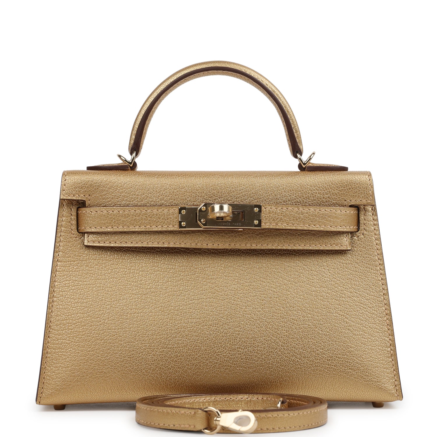Hermes Kelly Sellier 20 Dore Chevre Chamkilight Permabrass Hardware