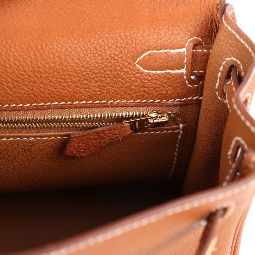 Hermes Kelly Retourne 25 Fauve Barenia Faubourg Gold Hardware
