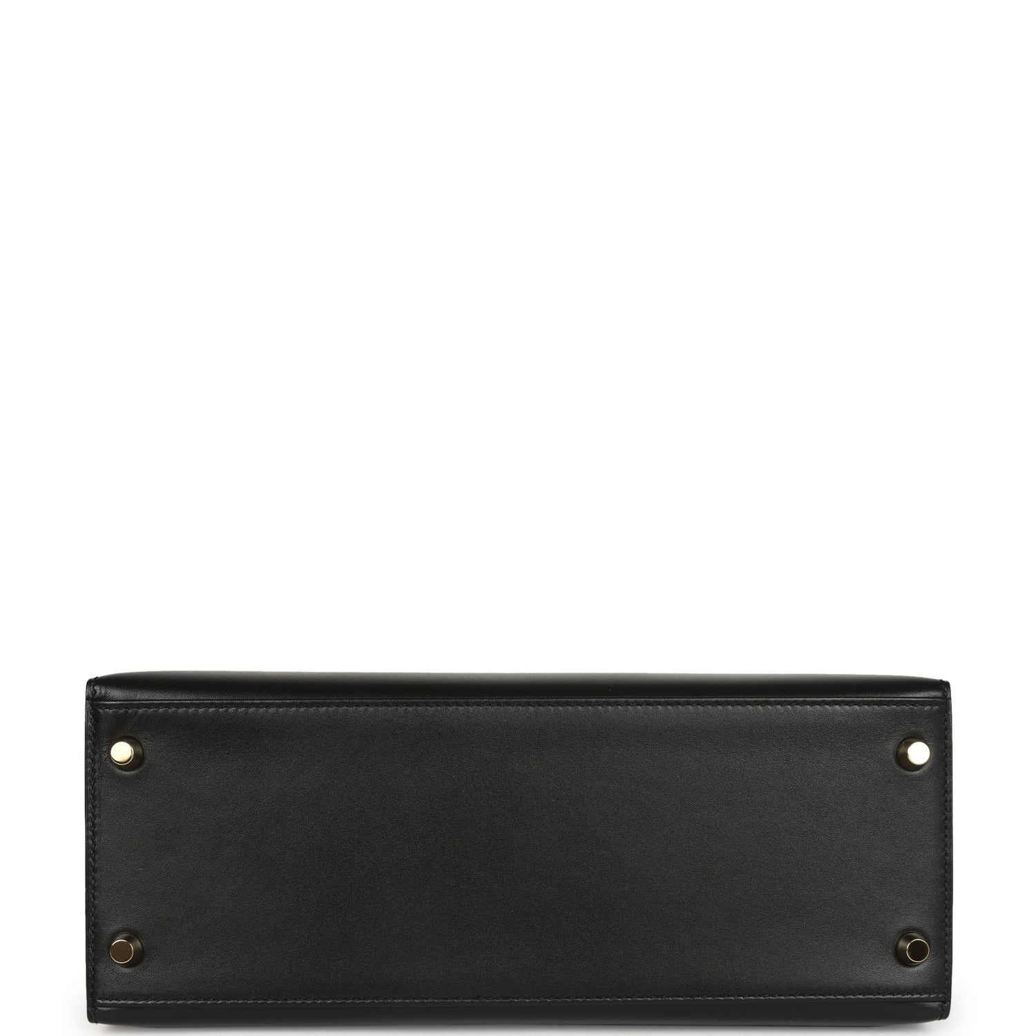 Pre-owned Hermes Kelly Sellier 28 Black Tadelakt Gold Hardware