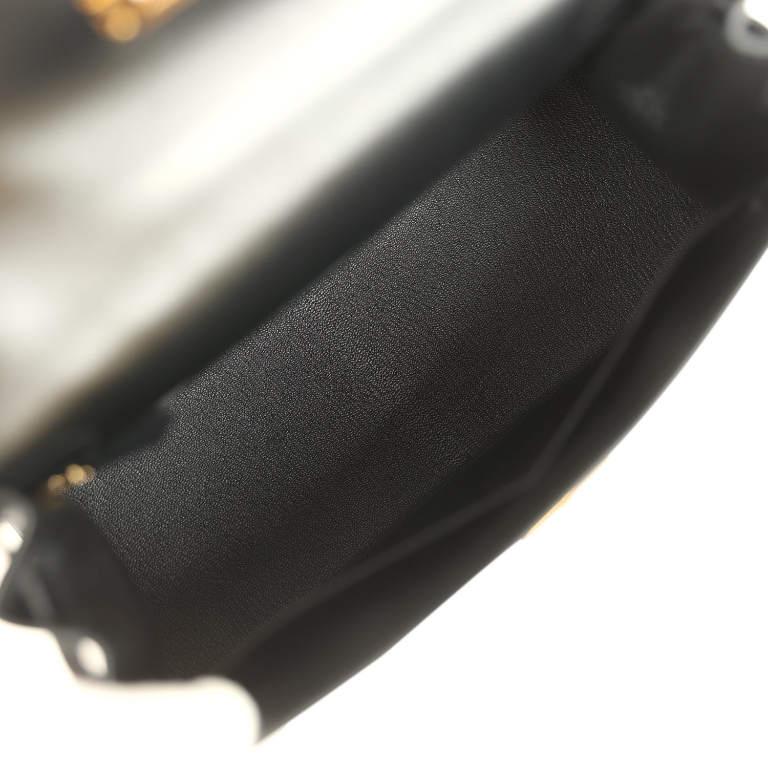 Pre-owned Hermes Kelly Sellier 28 Black Tadelakt Gold Hardware