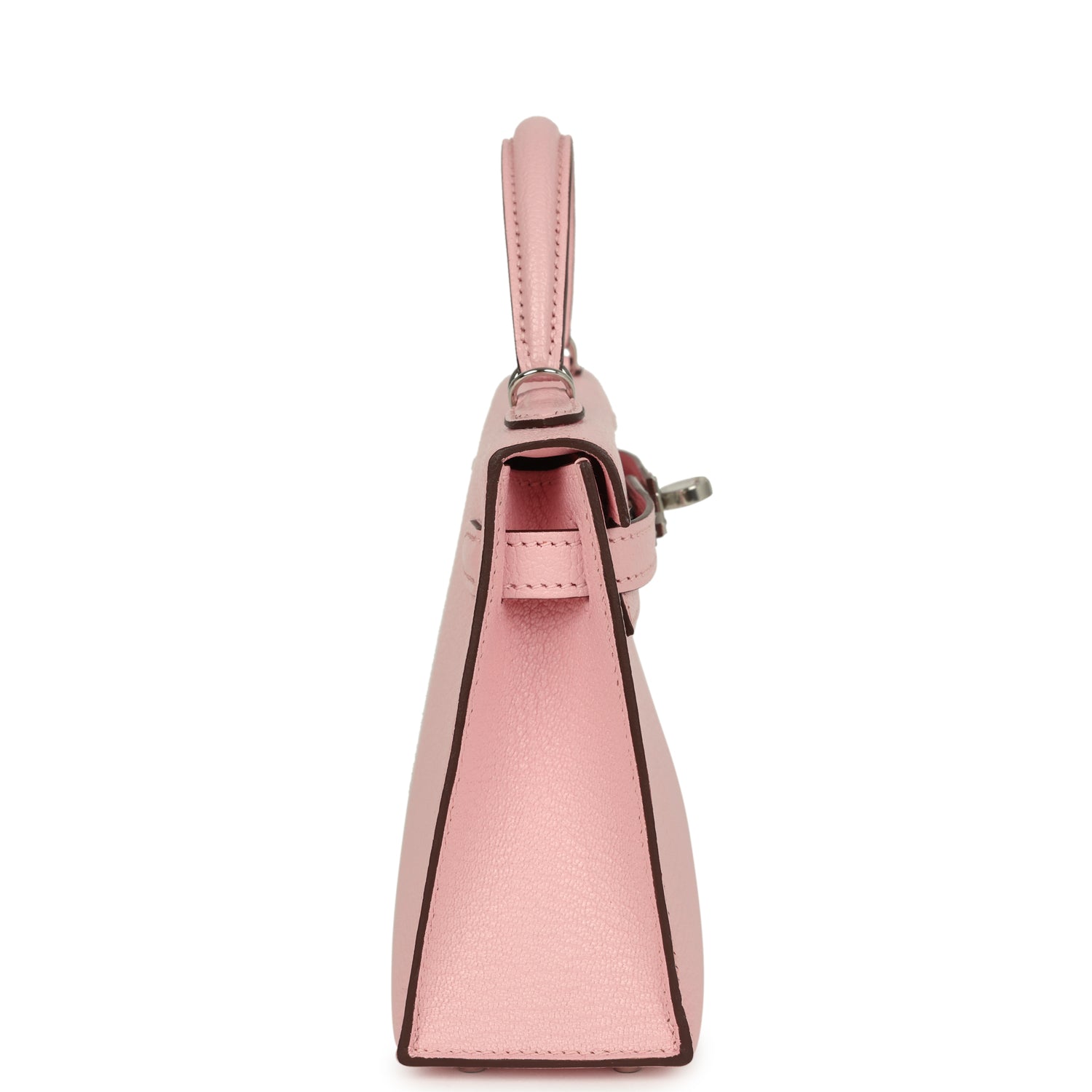 Hermes Kelly Sellier 20 Rose Sakura Chevre Mysore Palladium Hardware