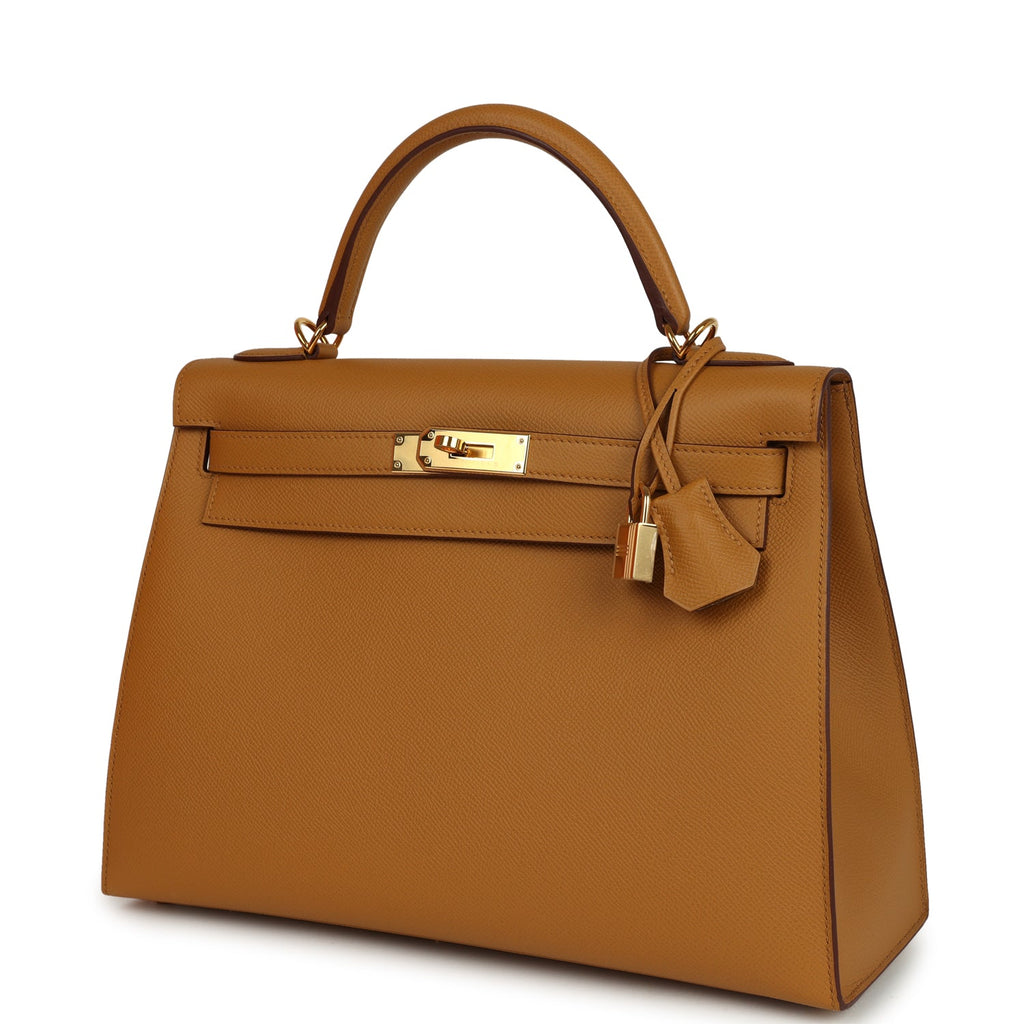 Hermes Kelly Sellier 32 Sesame Epsom Gold Hardware
