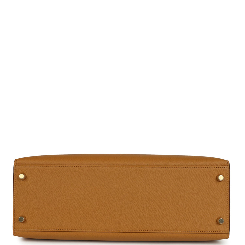 Hermes Kelly Sellier 32 Sesame Epsom Gold Hardware