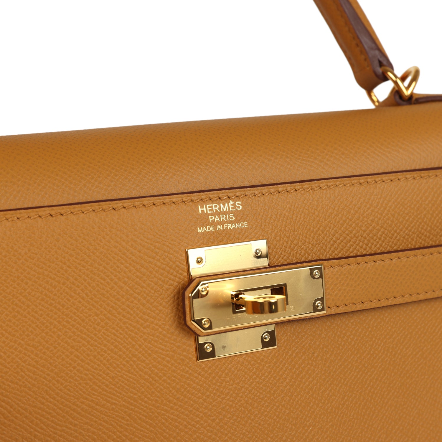 Hermes Kelly Sellier 32 Sesame Epsom Gold Hardware