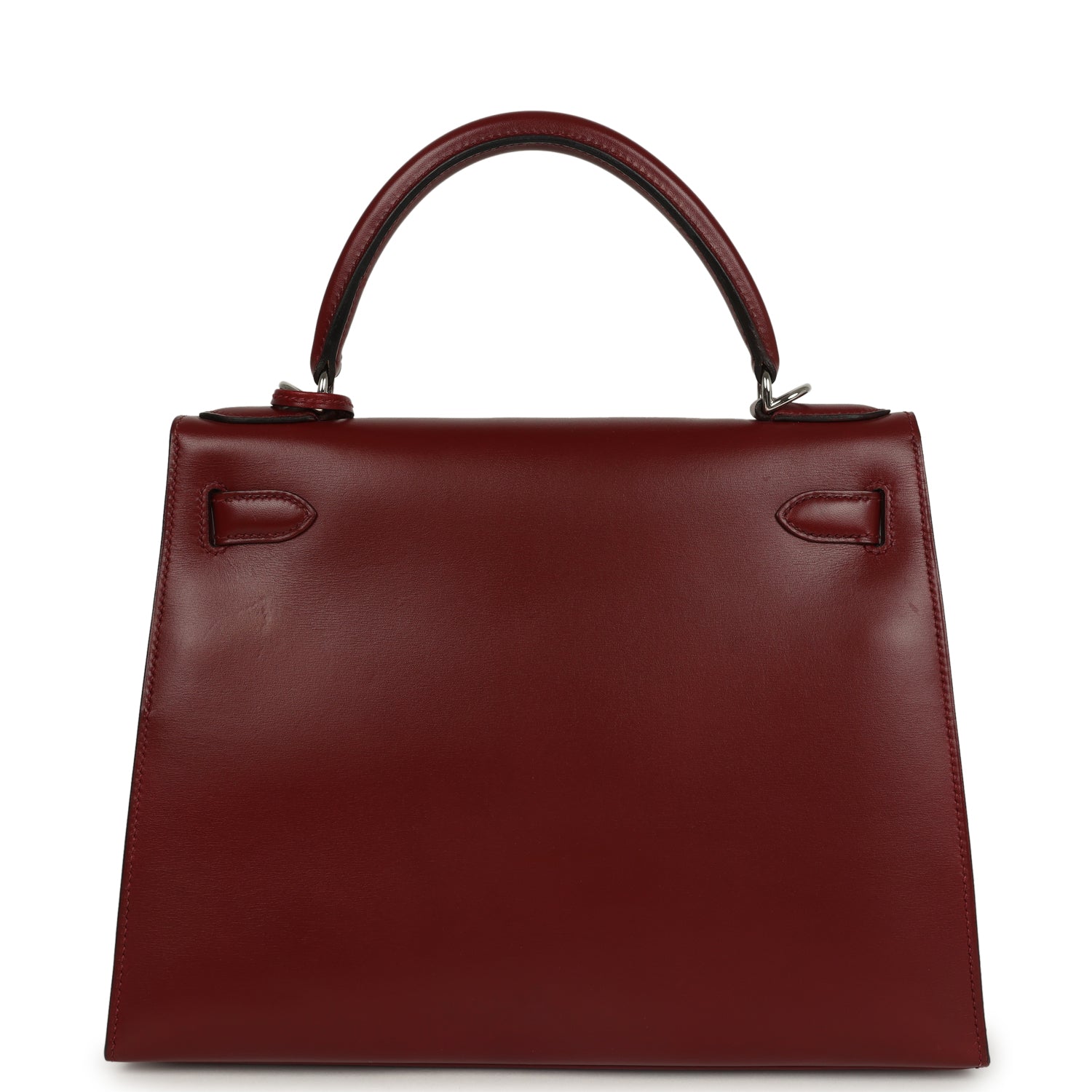 New Hermes Kelly Sellier 28 Rouge H Box Palladium Hardware