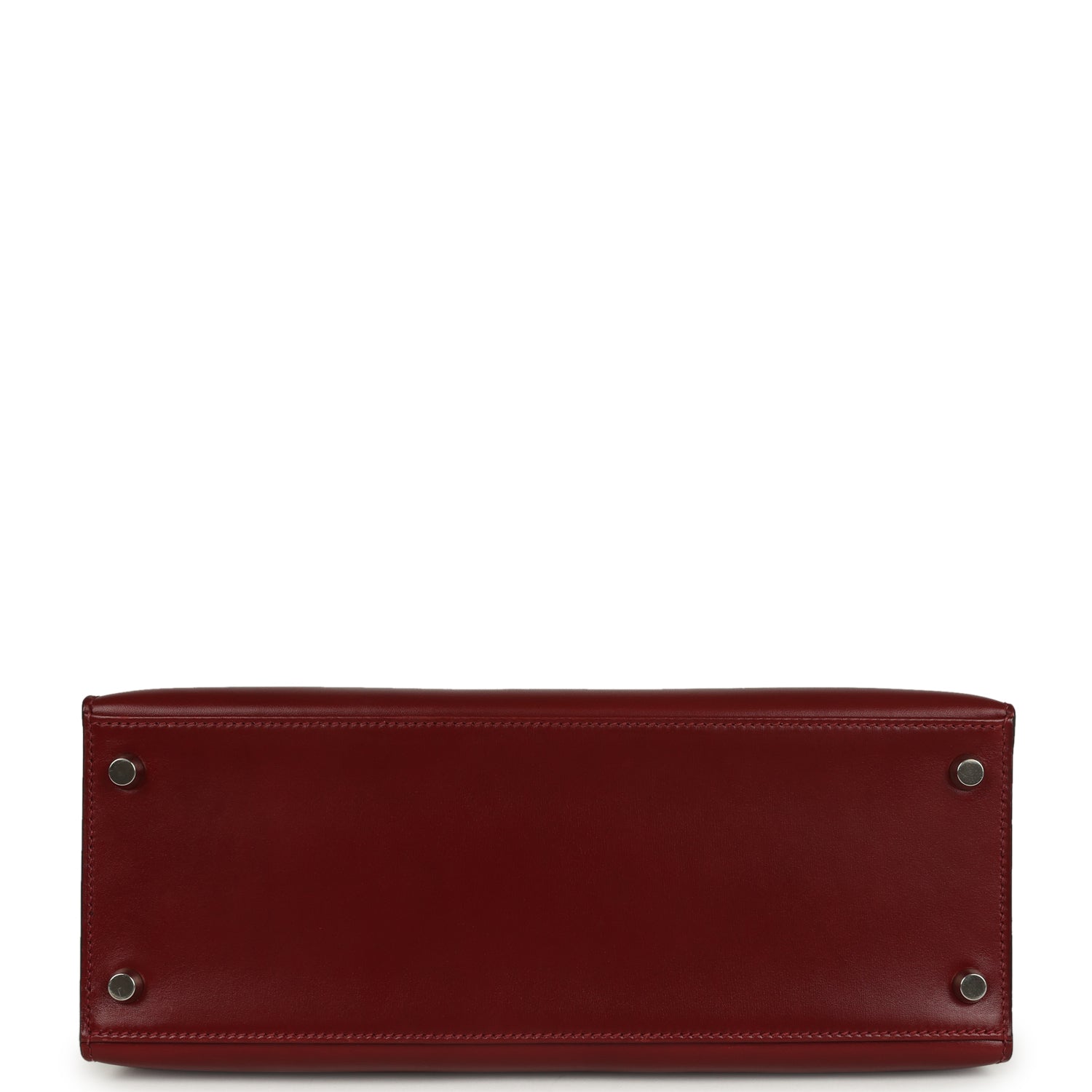 New Hermes Kelly Sellier 28 Rouge H Box Palladium Hardware