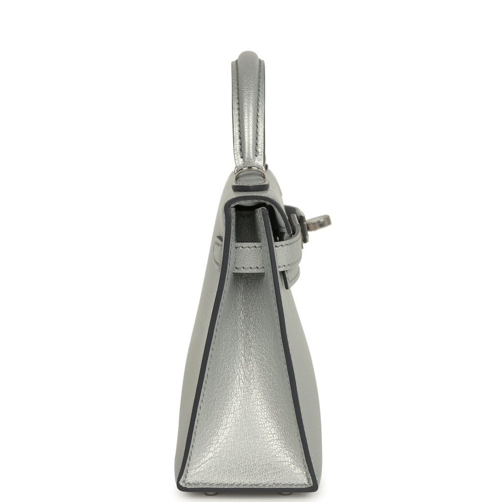Hermes Kelly Sellier 20 Argent Chevre Chamkilight Palladium Hardware