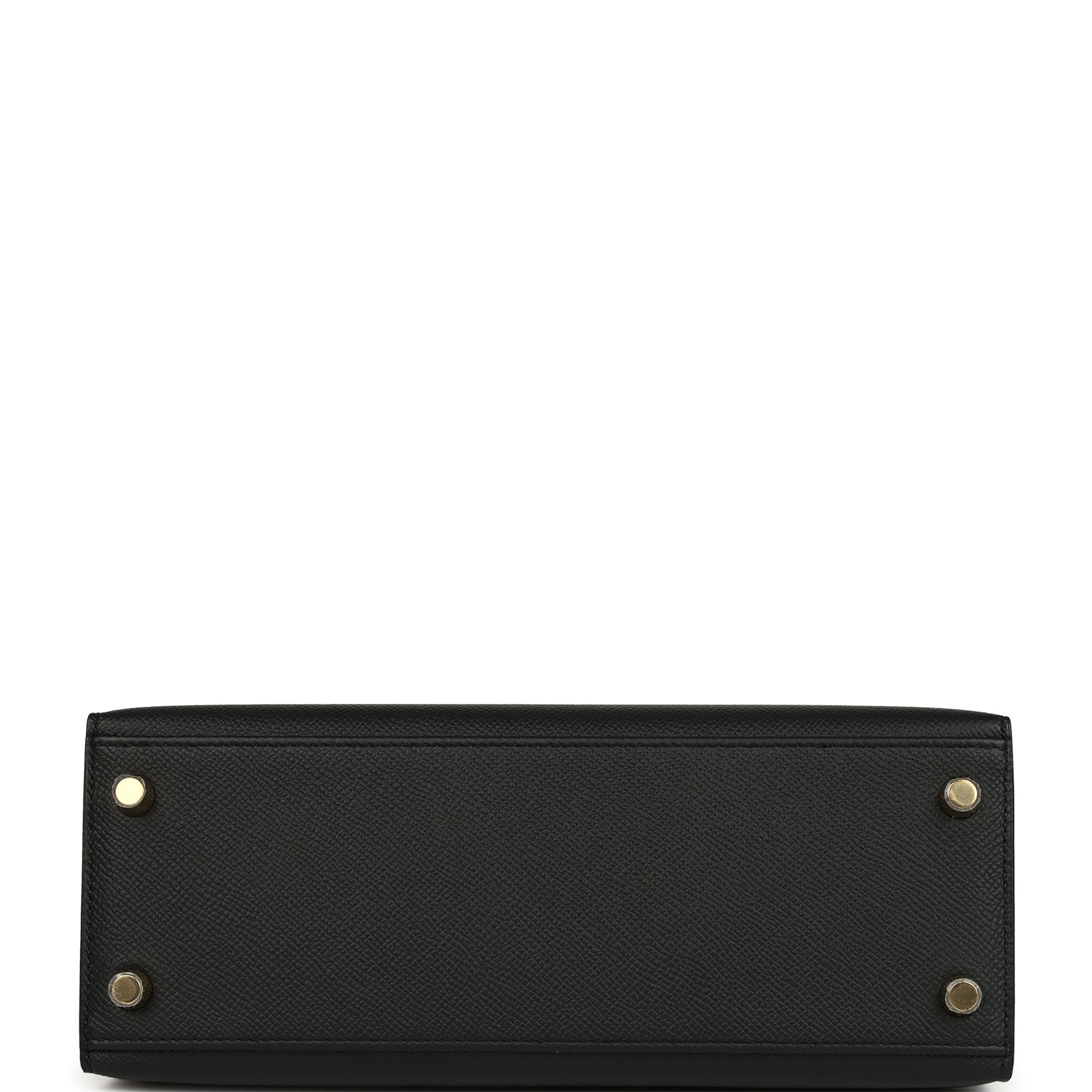 Hermes Kelly Sellier 25 Black Epsom Gold Hardware