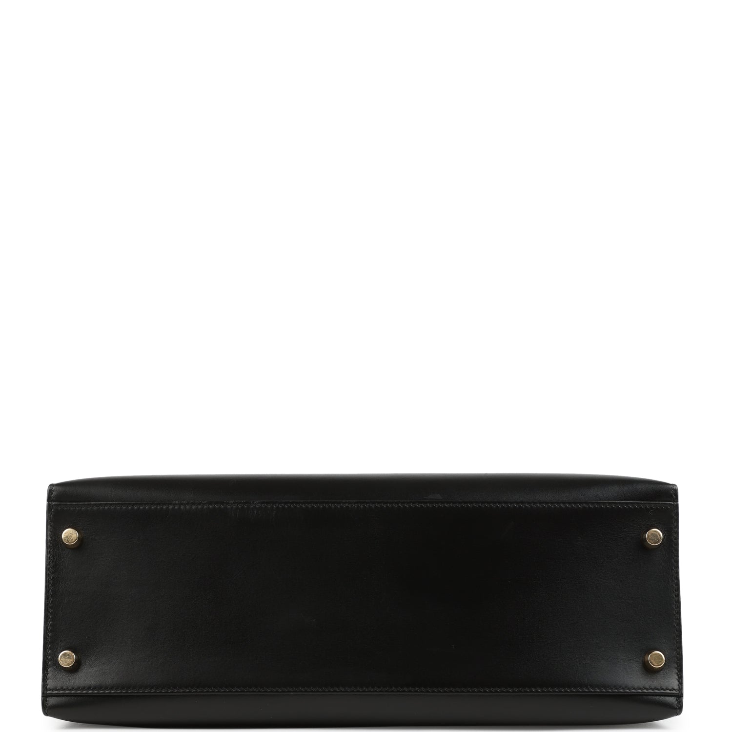 New Hermes Kelly Sellier 32 Black Box Gold Hardware