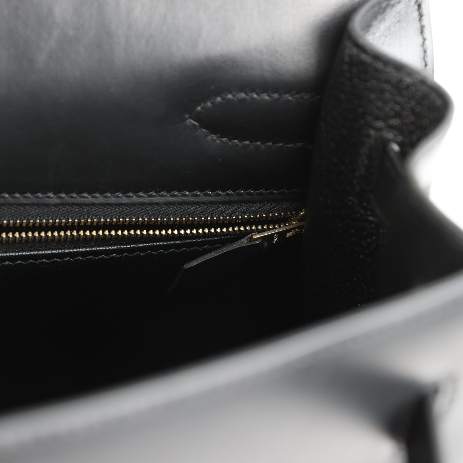 New Hermes Kelly Sellier 32 Black Box Gold Hardware