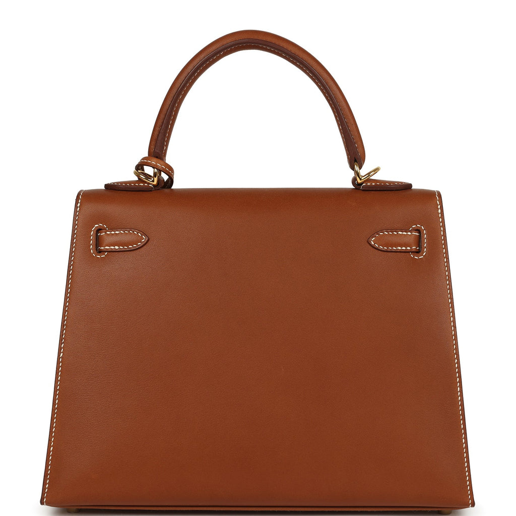 Hermes Kelly Sellier 25 Fauve Barenia Gold Hardware