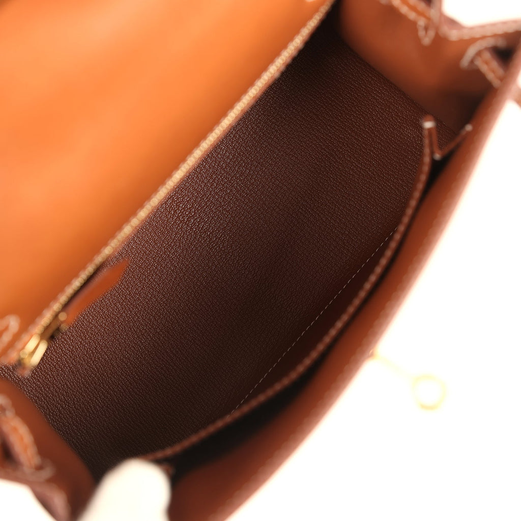Hermes Kelly Sellier 25 Fauve Barenia Gold Hardware