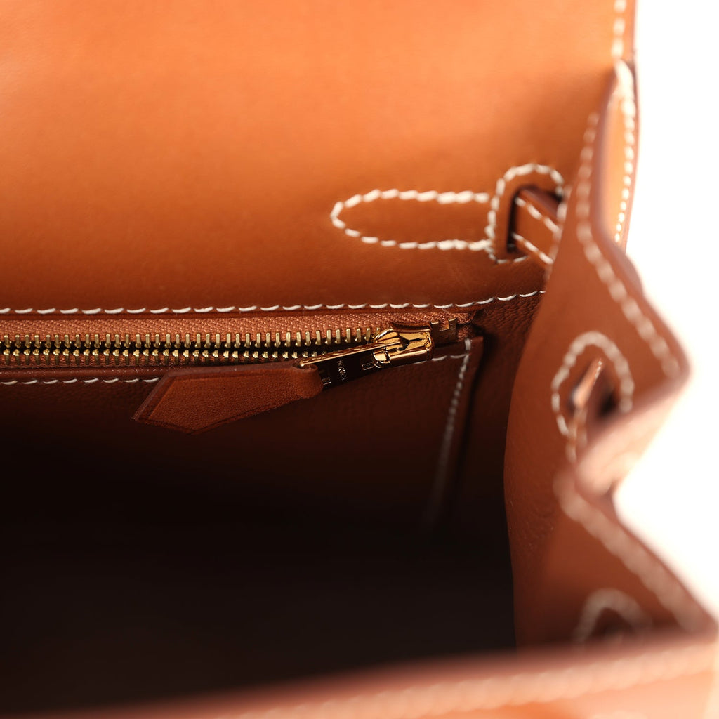 Hermes Kelly Sellier 25 Fauve Barenia Gold Hardware