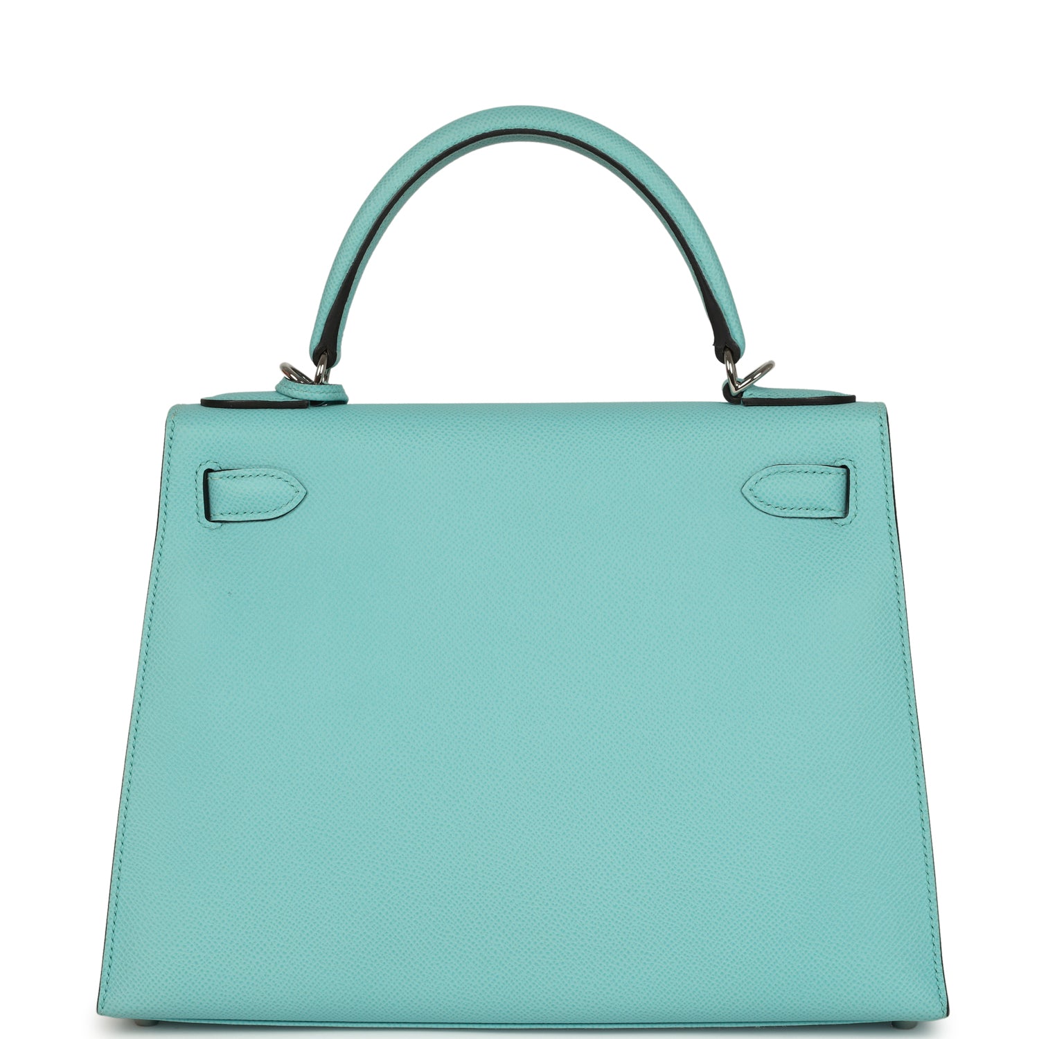 New Hermes Kelly Sellier 28 Bleu Atoll Epsom Palladium Hardware
