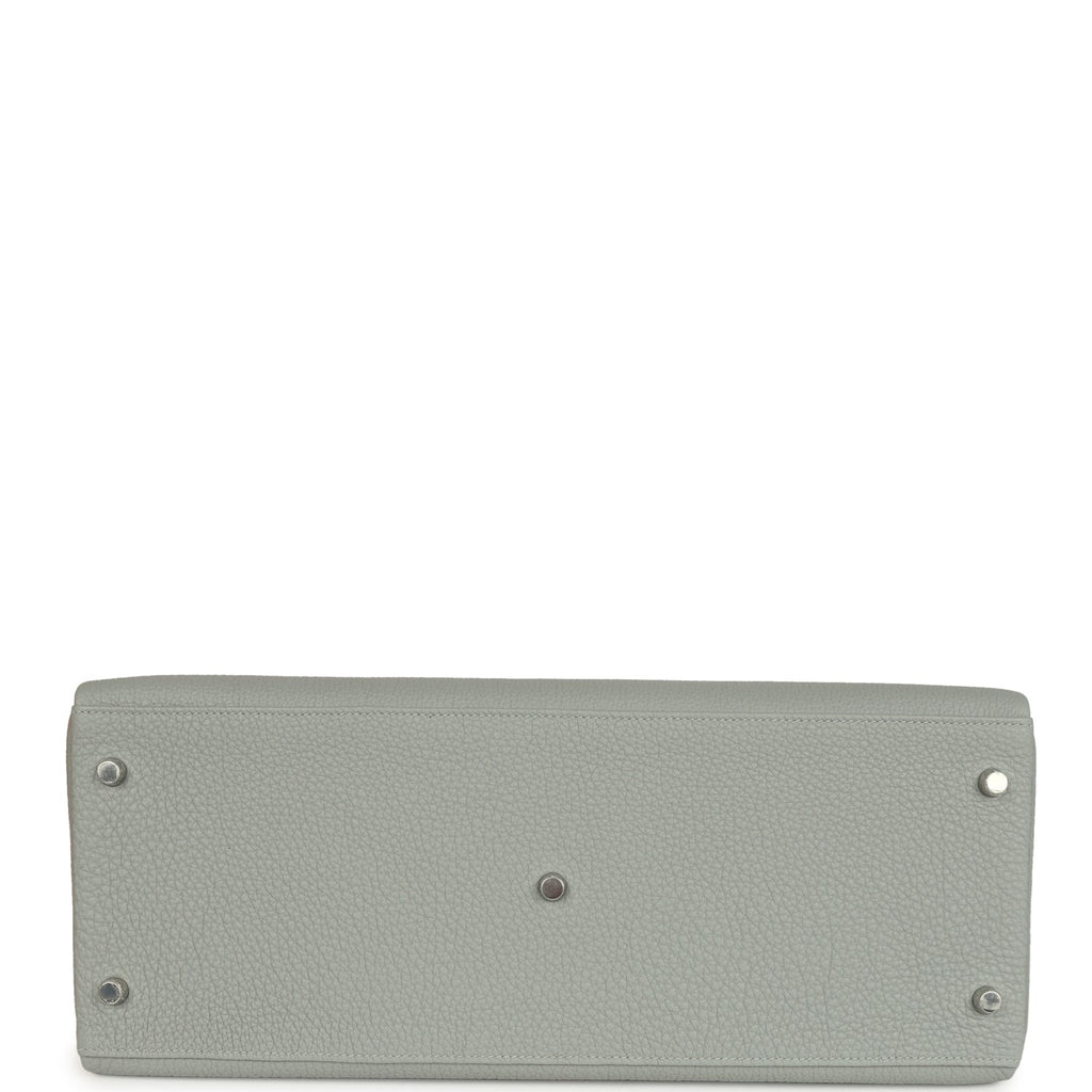 Hermes Kelly 42 Maxi Bleu Glacier Togo Palladium Hardware