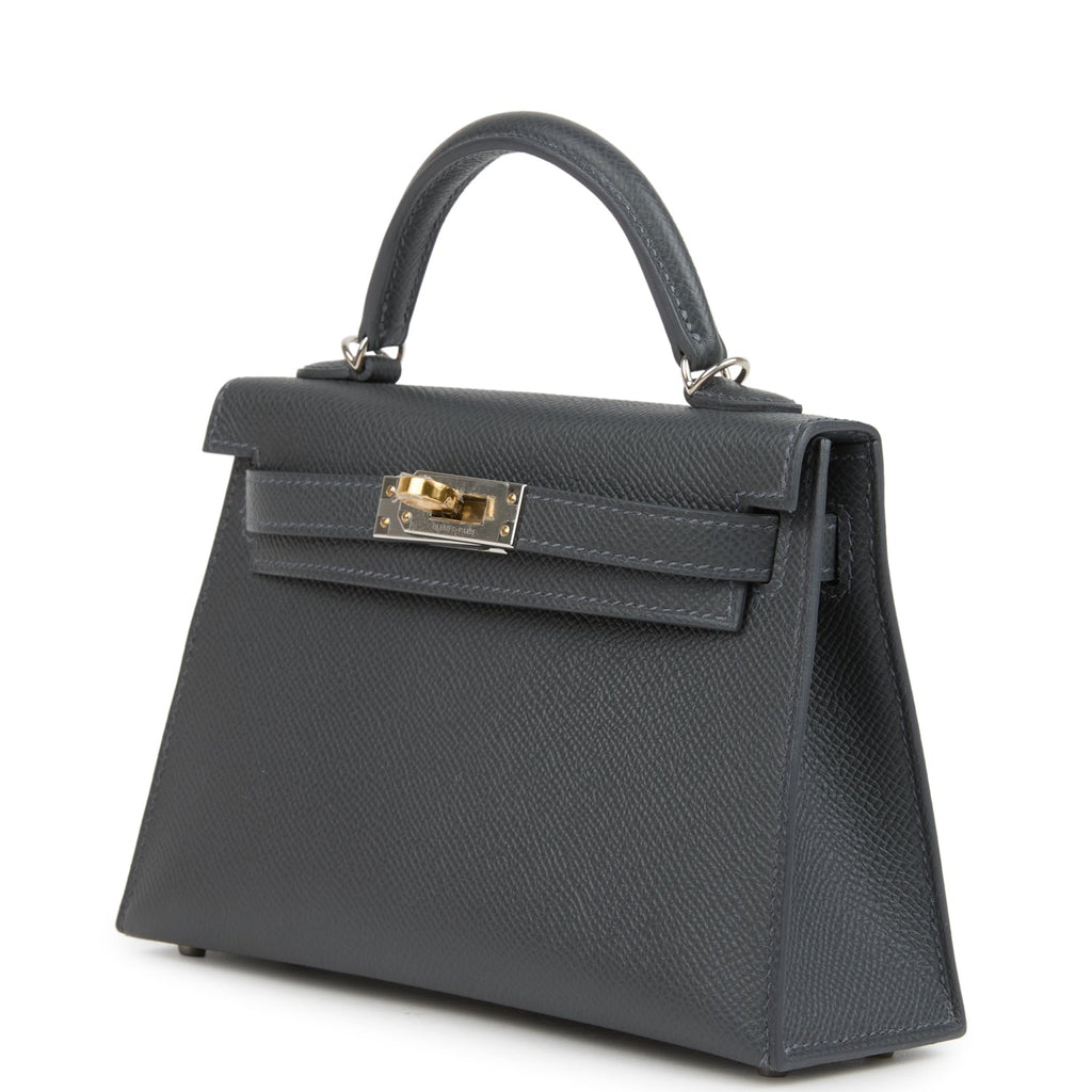 Hermes Kelly Sellier 20 Ardoise Epsom Electrum Hardware
