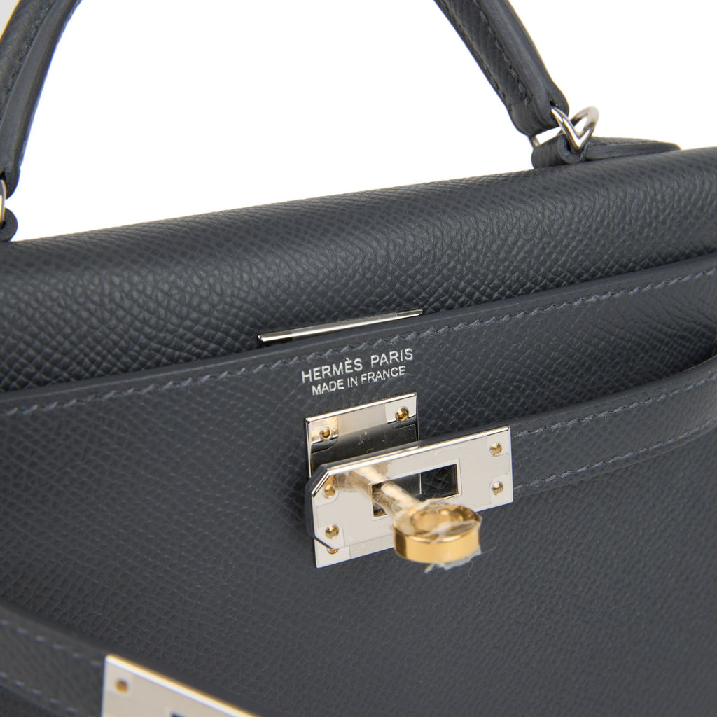 Hermes Kelly Sellier 20 Ardoise Epsom Electrum Hardware